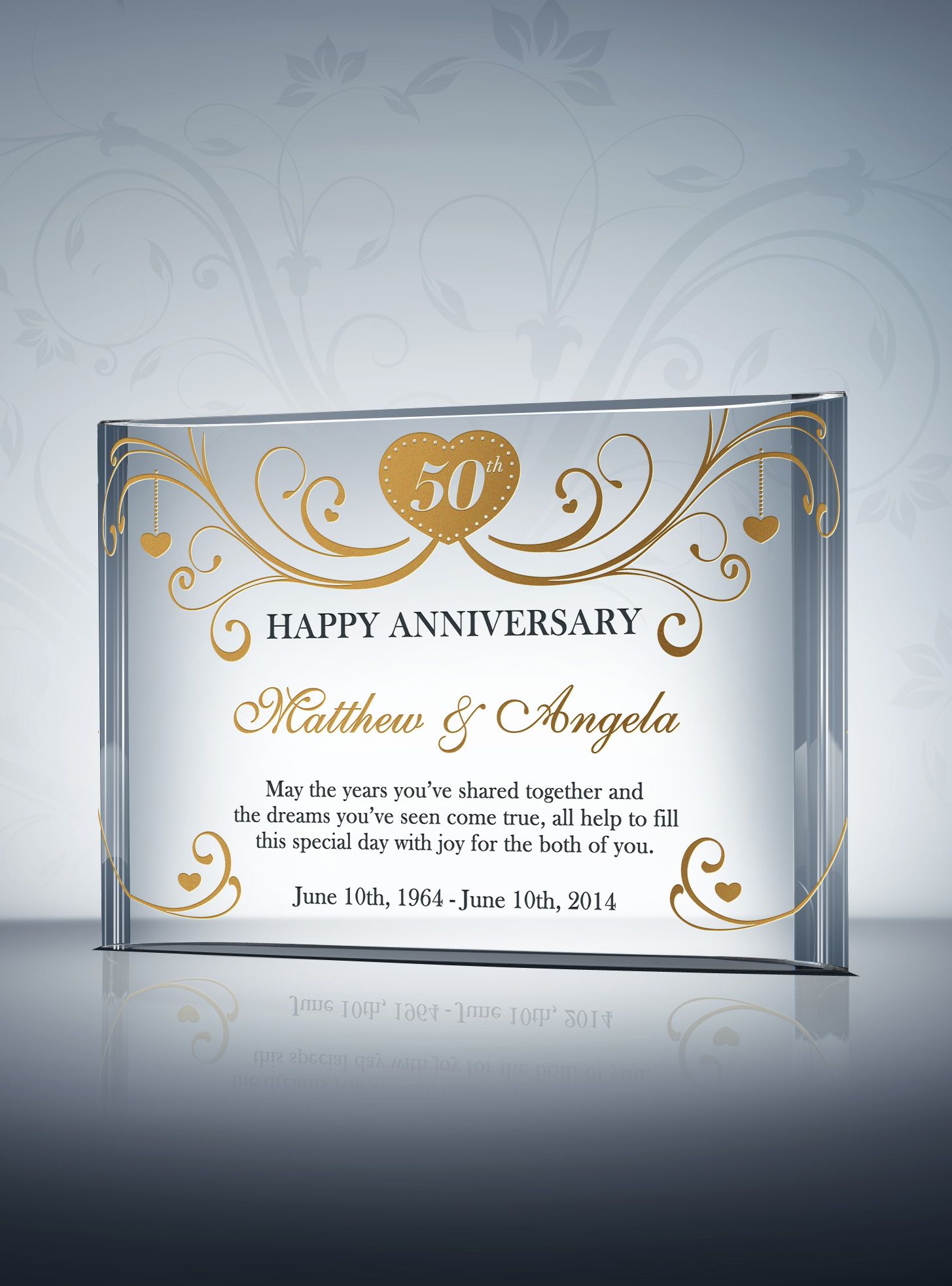 Personalized 50th Wedding Anniversary Gift for Parents ...