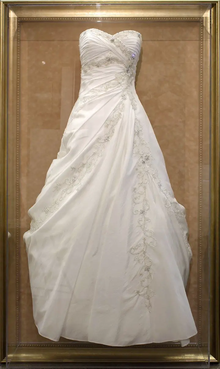 Preserve your wedding dress in a custom framed shadowbox ...
