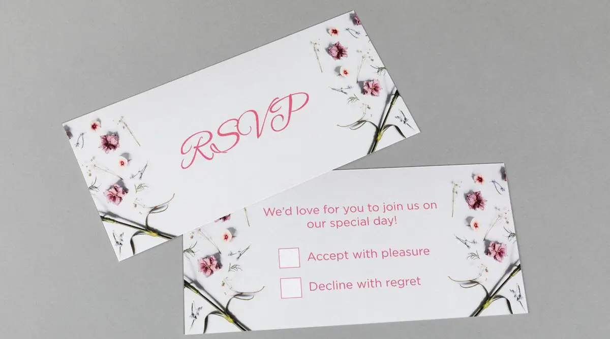 Print RSVP Cards for Weddings
