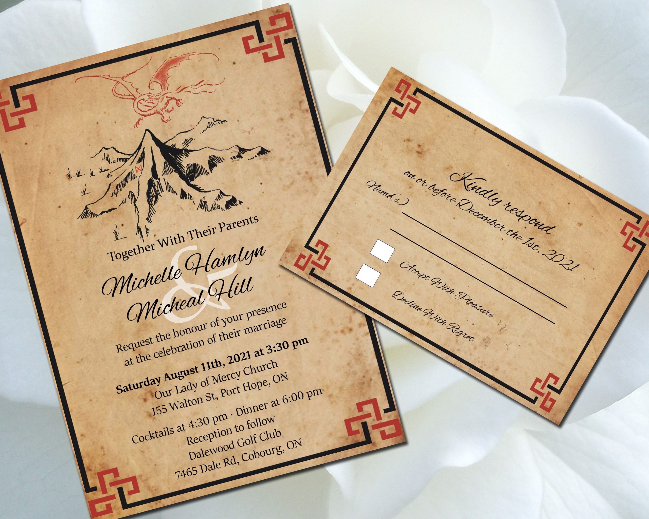 Print Your Own Wedding Invitations DIY Invites The Hobbit