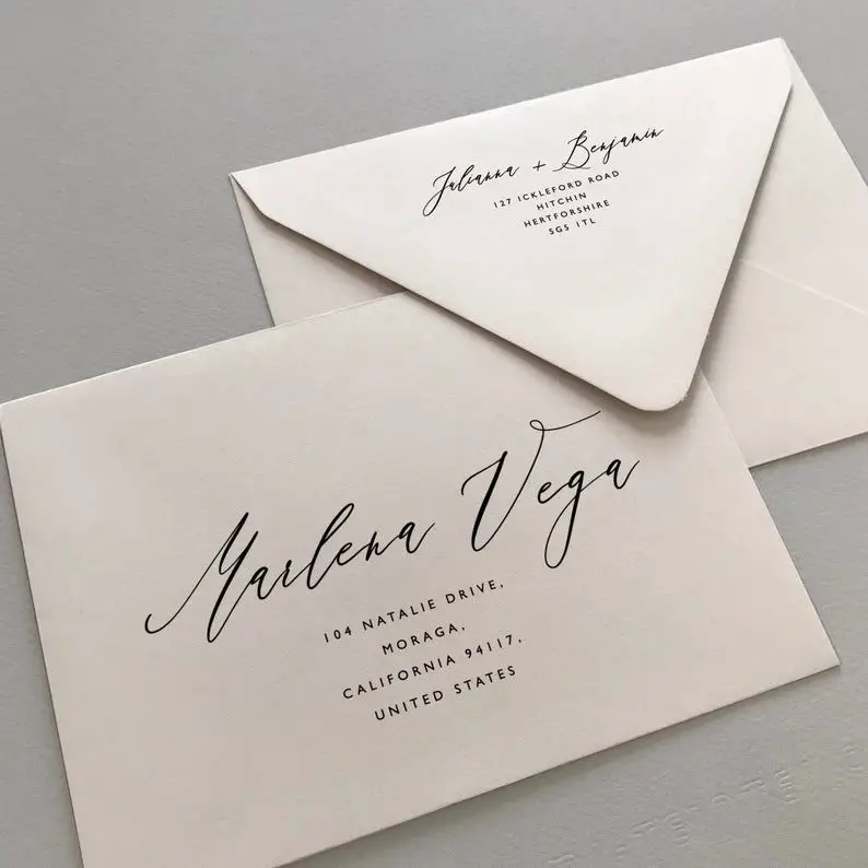 Printable Envelope Addressing Template Wedding Addressed