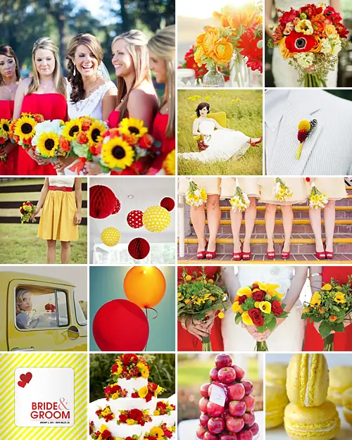 Red and Yellow Wedding Theme Inspiration