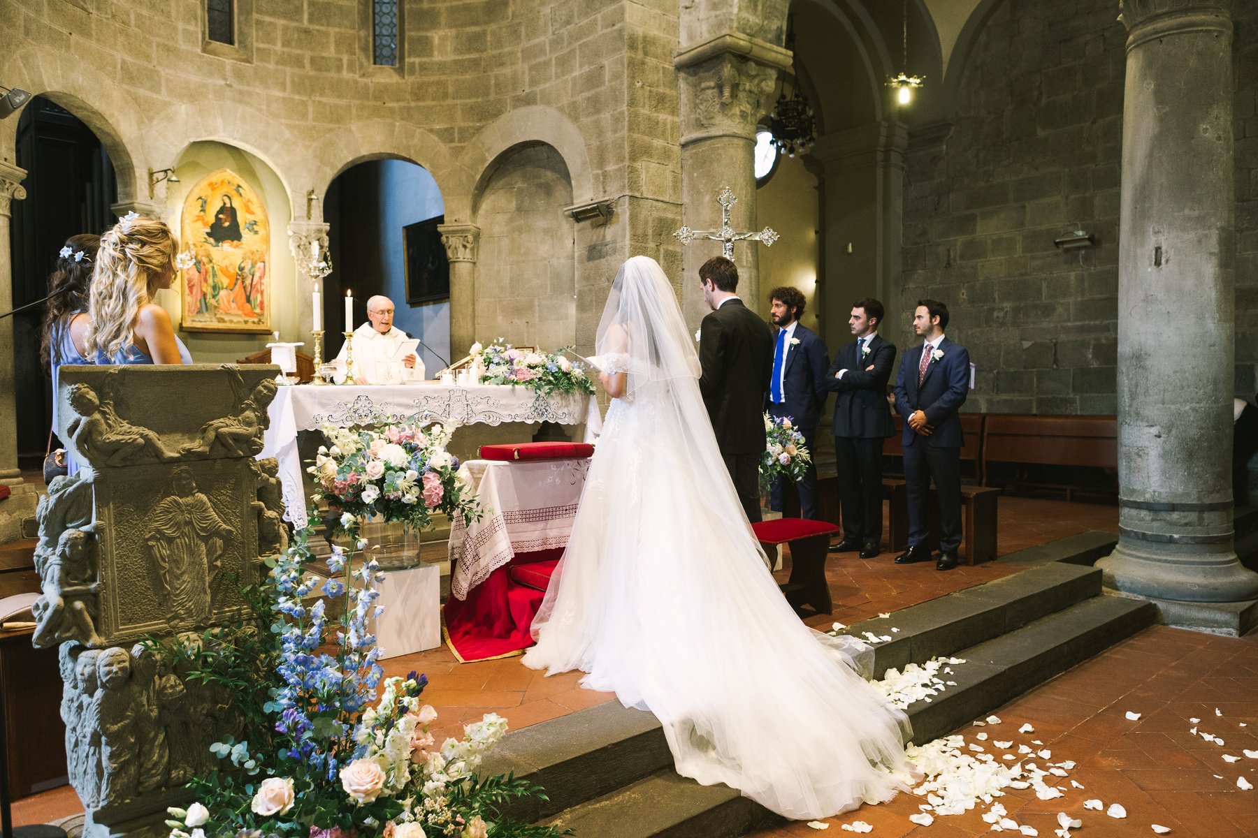 Religious Roman Catholic Wedding Ceremony in Tuscany