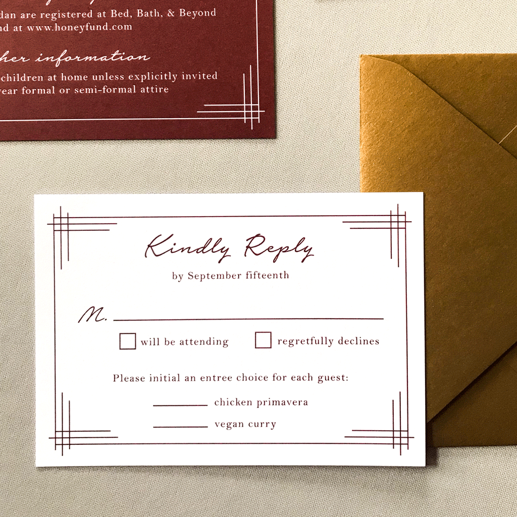 RSVP Cards with Envelopes