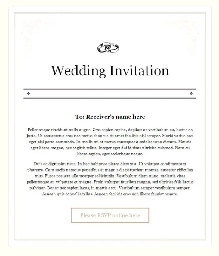 Sample Wedding Invitation Mail To Colleagues