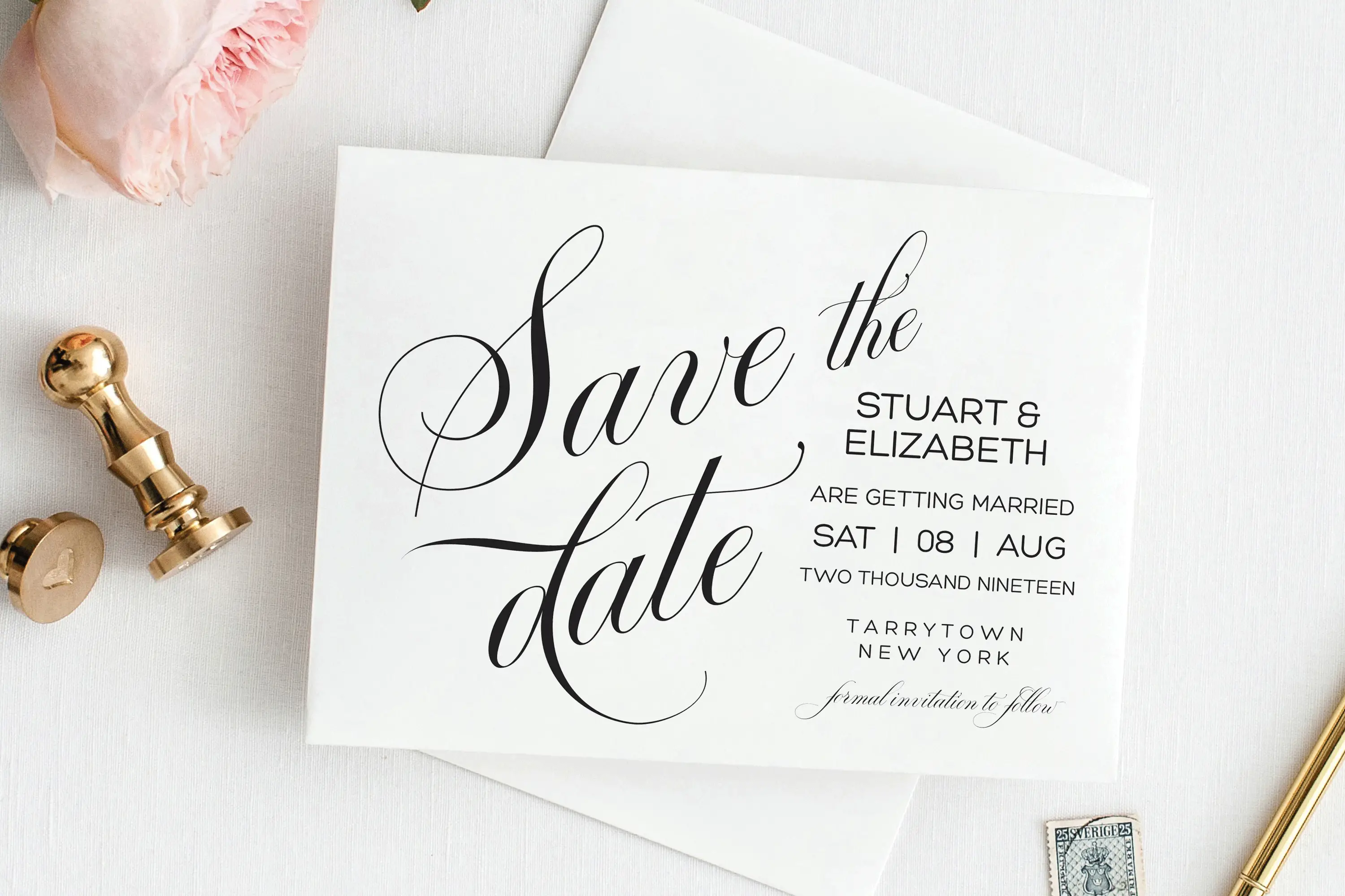 Save the Date Template, Printable Wedding Date Postcard (355763)