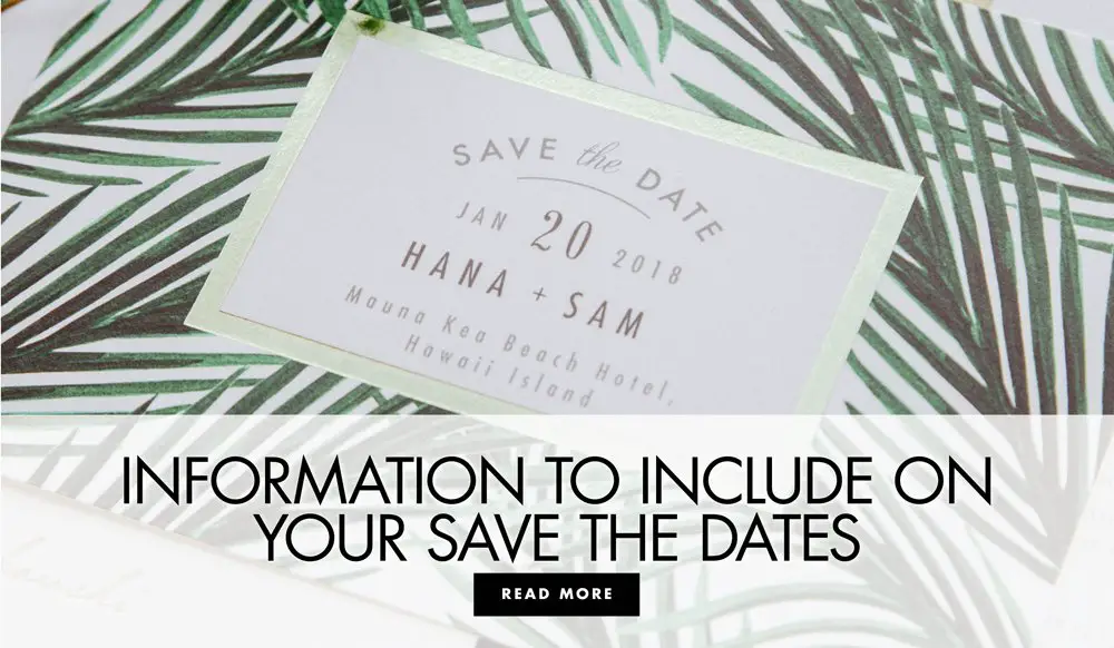 Save the Dates: What Information to Provide