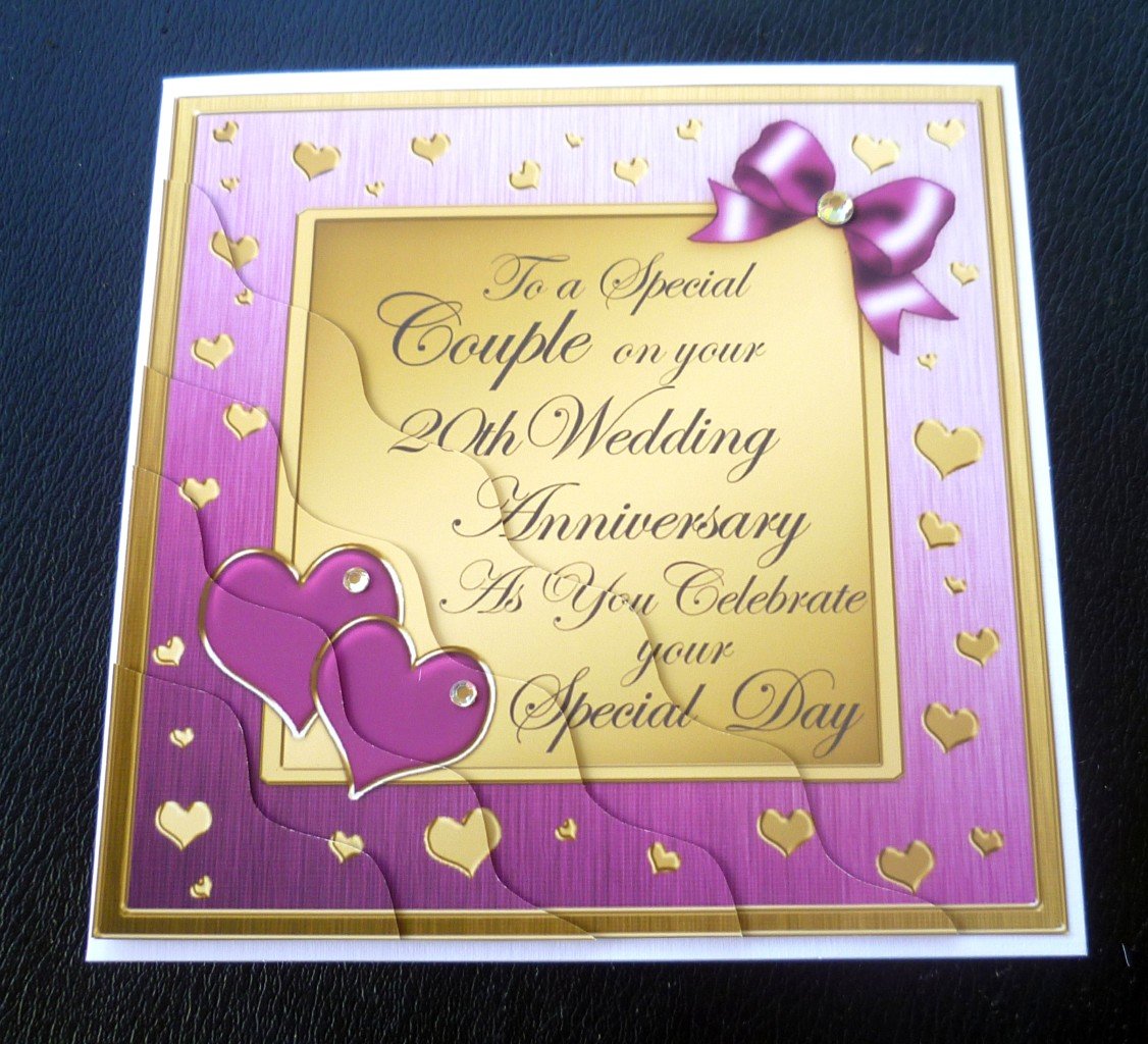 Special Couple 20th Wedding Anniversary Card