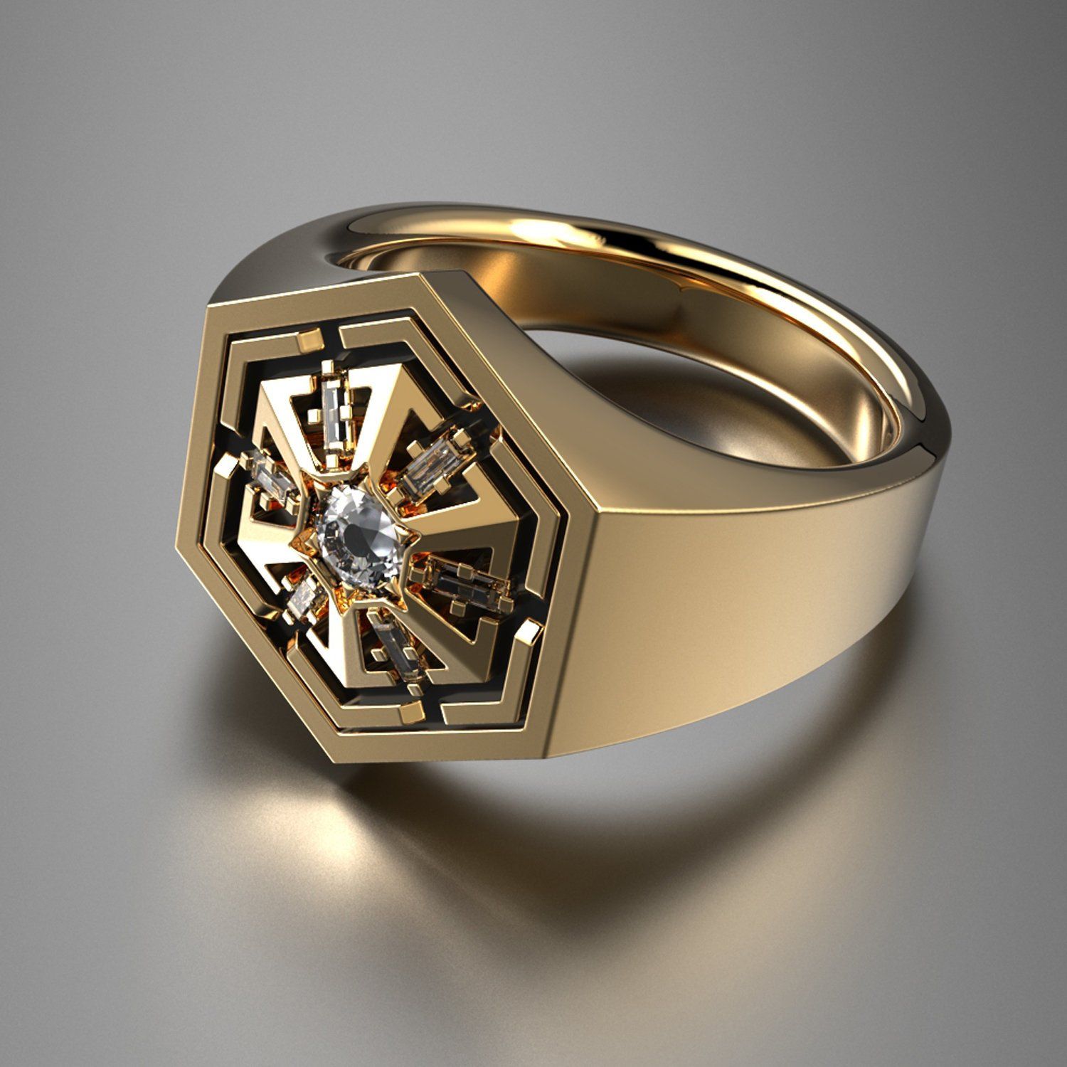 Star wars gold ring jewelry for her and him, star wars engagement and ...