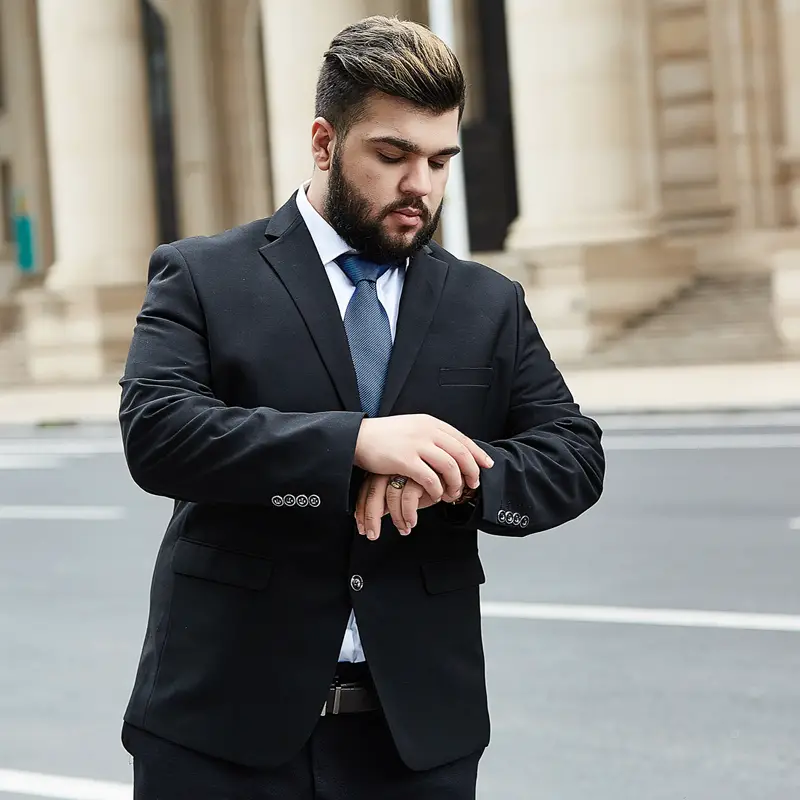 Suit suit Male plus size plus fat interview suit Fat professional suit ...