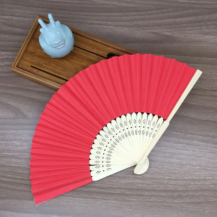 Summer Chinese Hand Paper Fans Pocket Folding Bamboo Fan ...