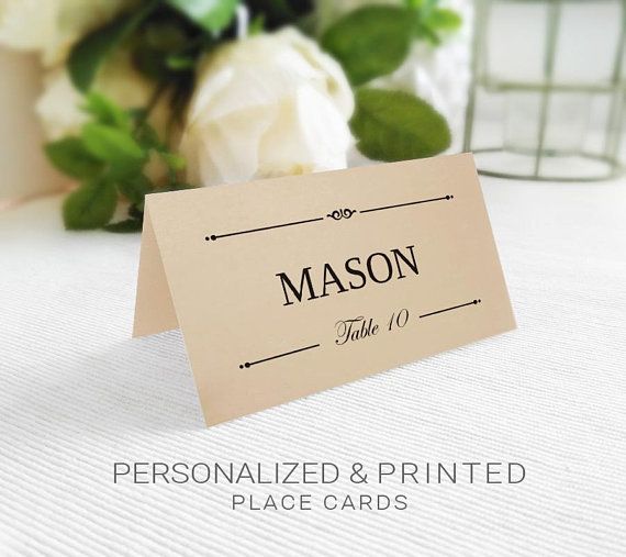 Table name cards printed Wedding seating cards