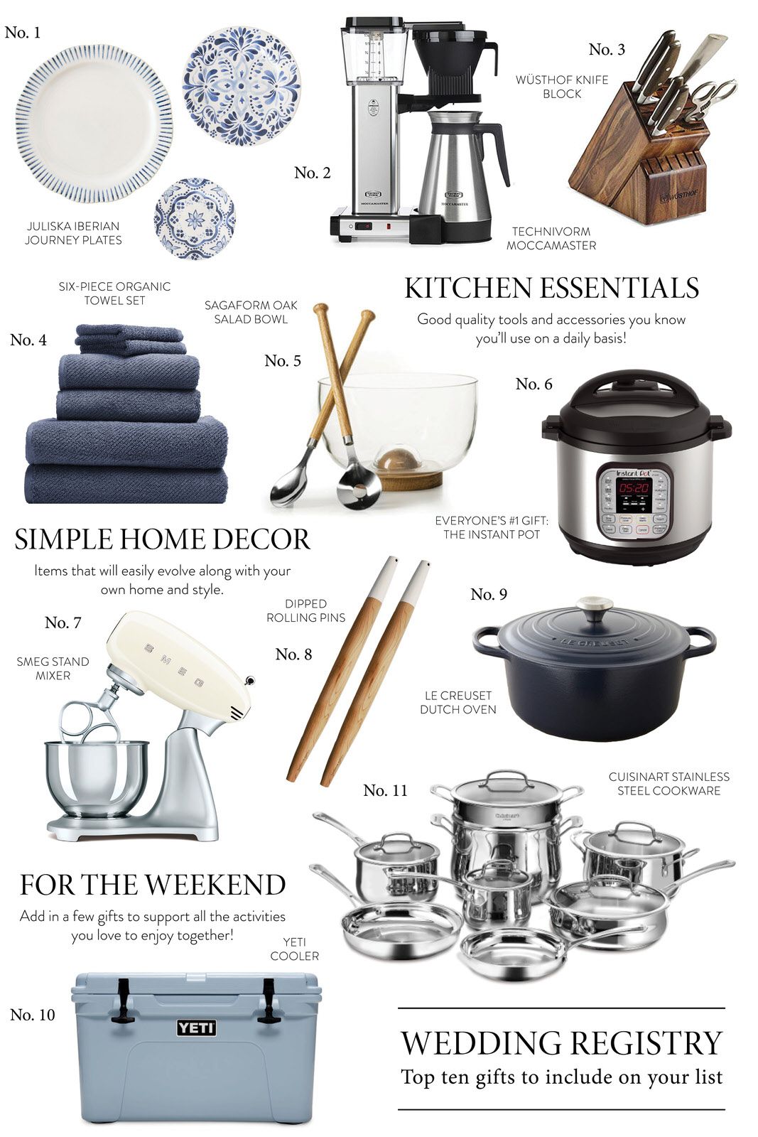 Ten Items to Include on Your Wedding Registry