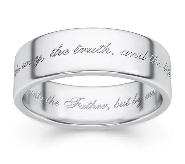 The Way, The Truth And The Life Bible Verse Wedding Ring