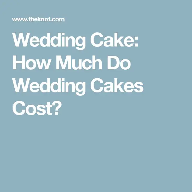 This Is the Average Cost of a Wedding Cake