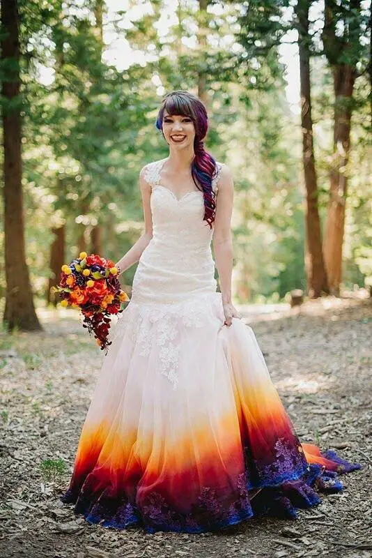 Tie dye wedding dress. : pics