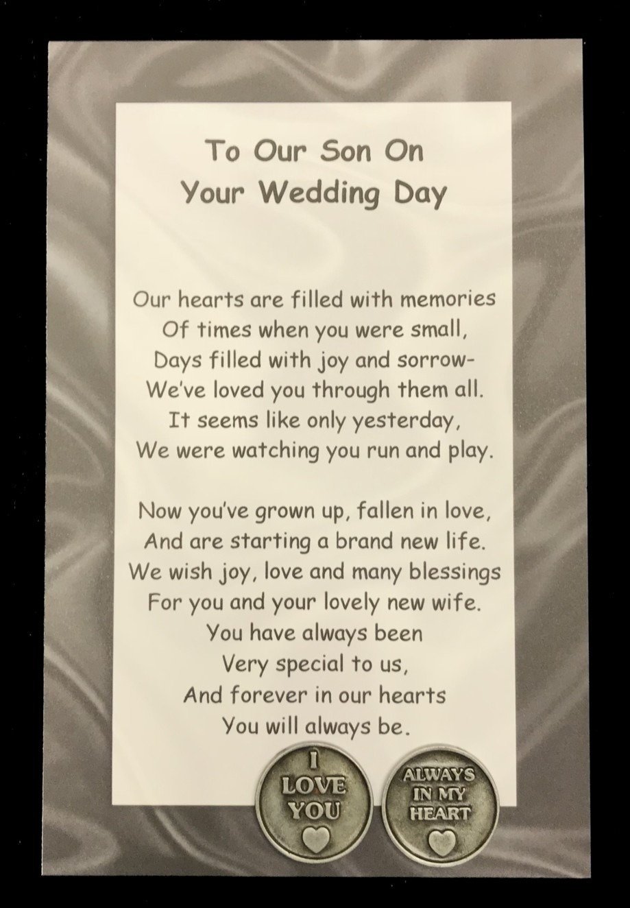 To My or Our Son on Your Wedding Day Token Set ...