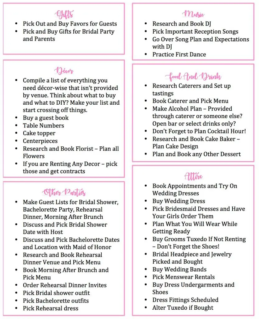 Ultimate Wedding Planning Checklist â Catching Up With Claire