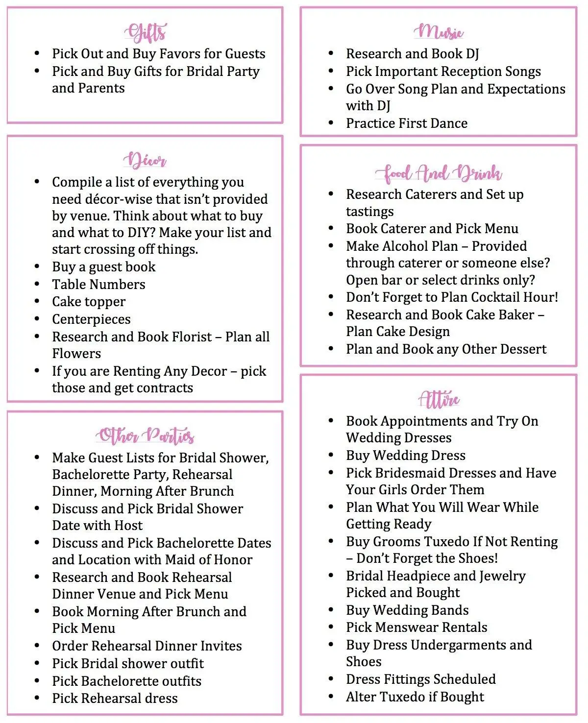 Ultimate Wedding Planning Checklist