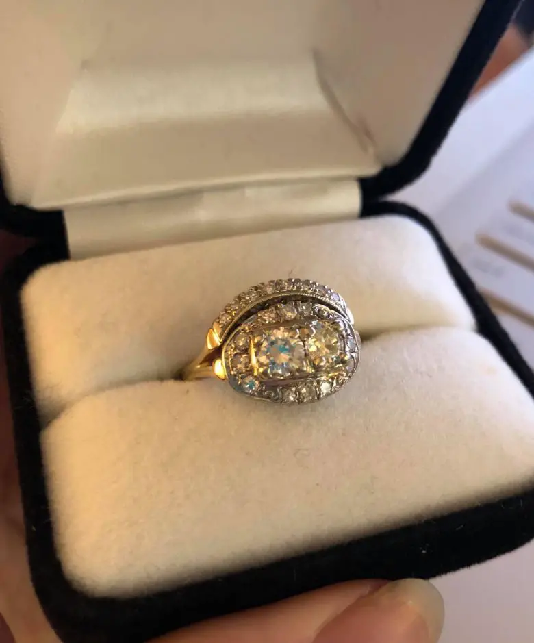 Vintage Combined Wedding Ring Set