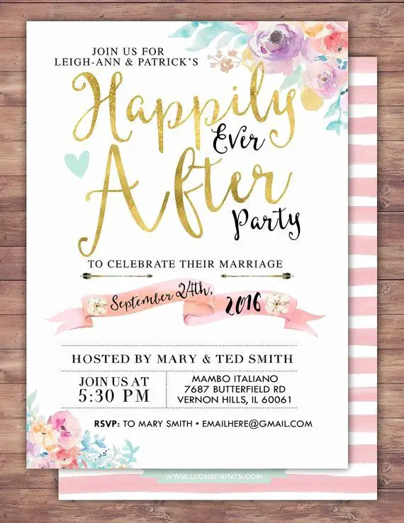 Wedding after Party Invitation Wording in 2020