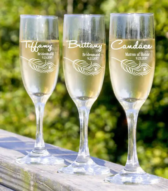 Wedding Bridal Toast Champagne Toast 9 by SuncoastLaser on Etsy