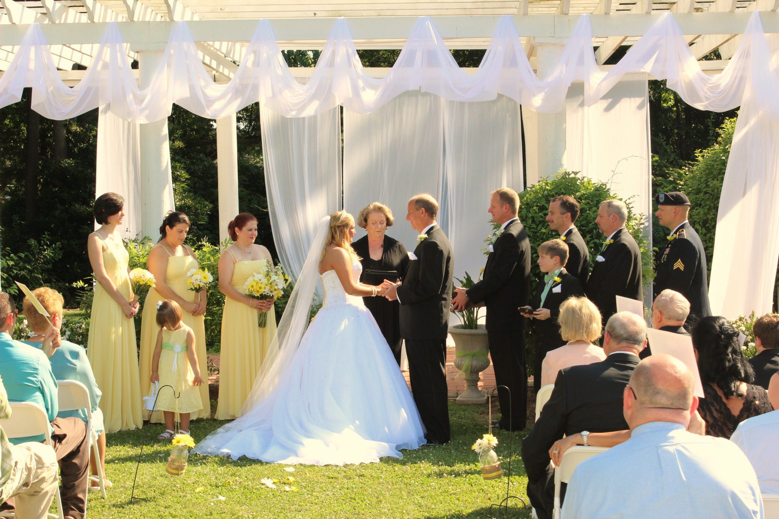Wedding Ceremony in progress at Augusta Manor in ...