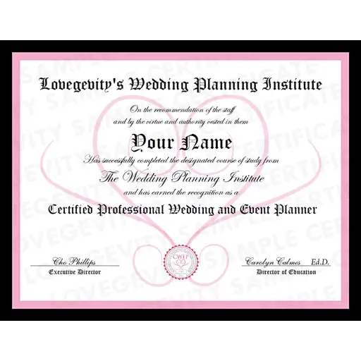 Wedding &  Event Planning Certification Courses Online