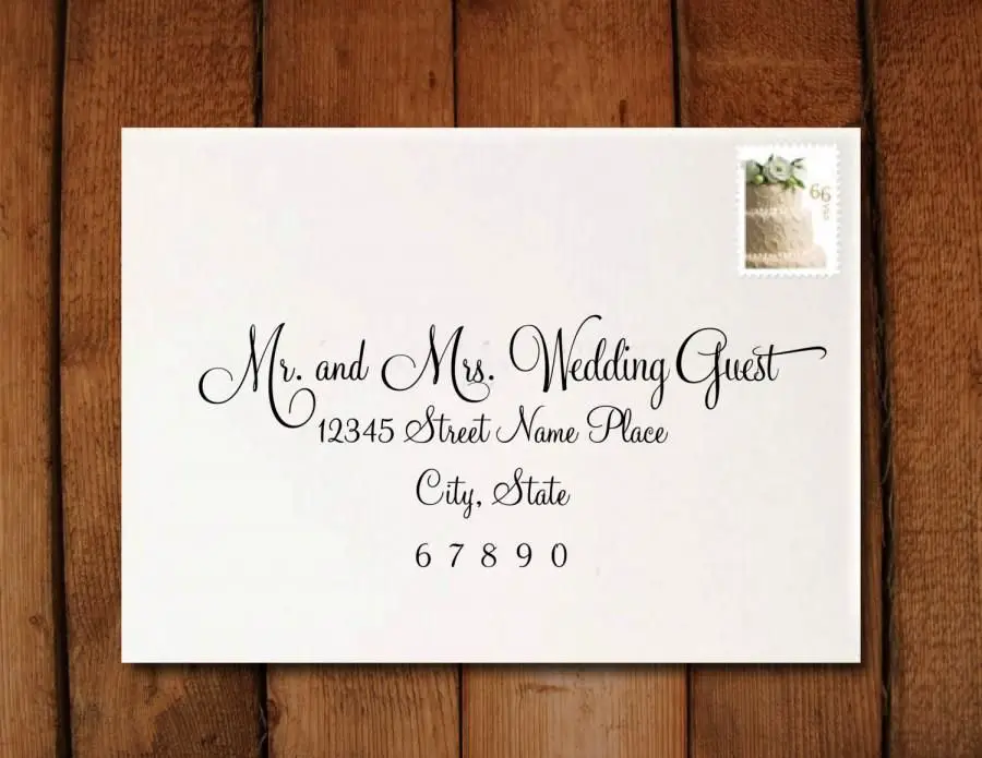 Wedding Invitation Calligraphy Digital Address Formatting