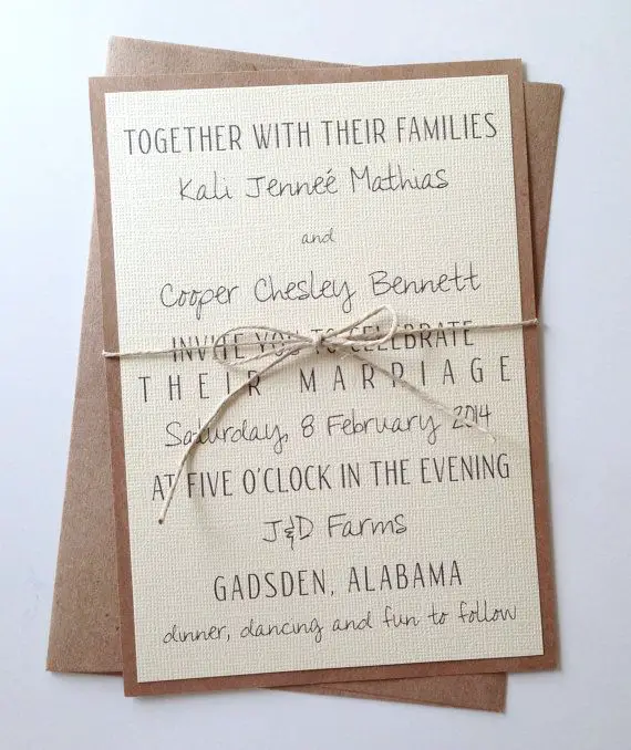 Wedding Invitation Together With Their Families Wording