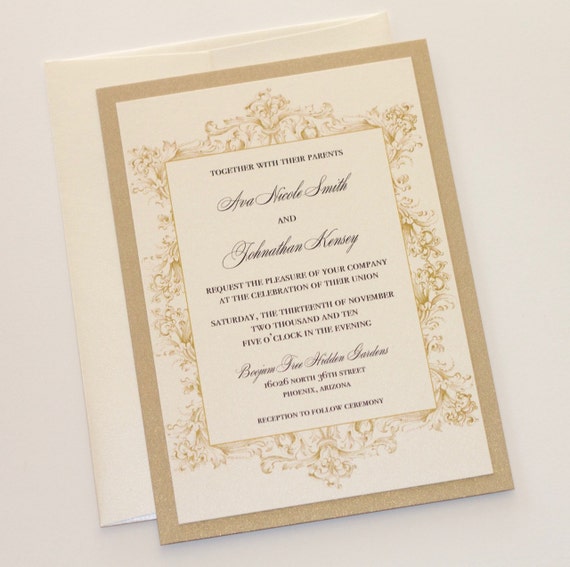 Wedding Invitation Together With Their Parents