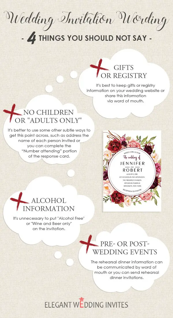 Wedding Invitation Wording â 4 Things You Should Not Say ...