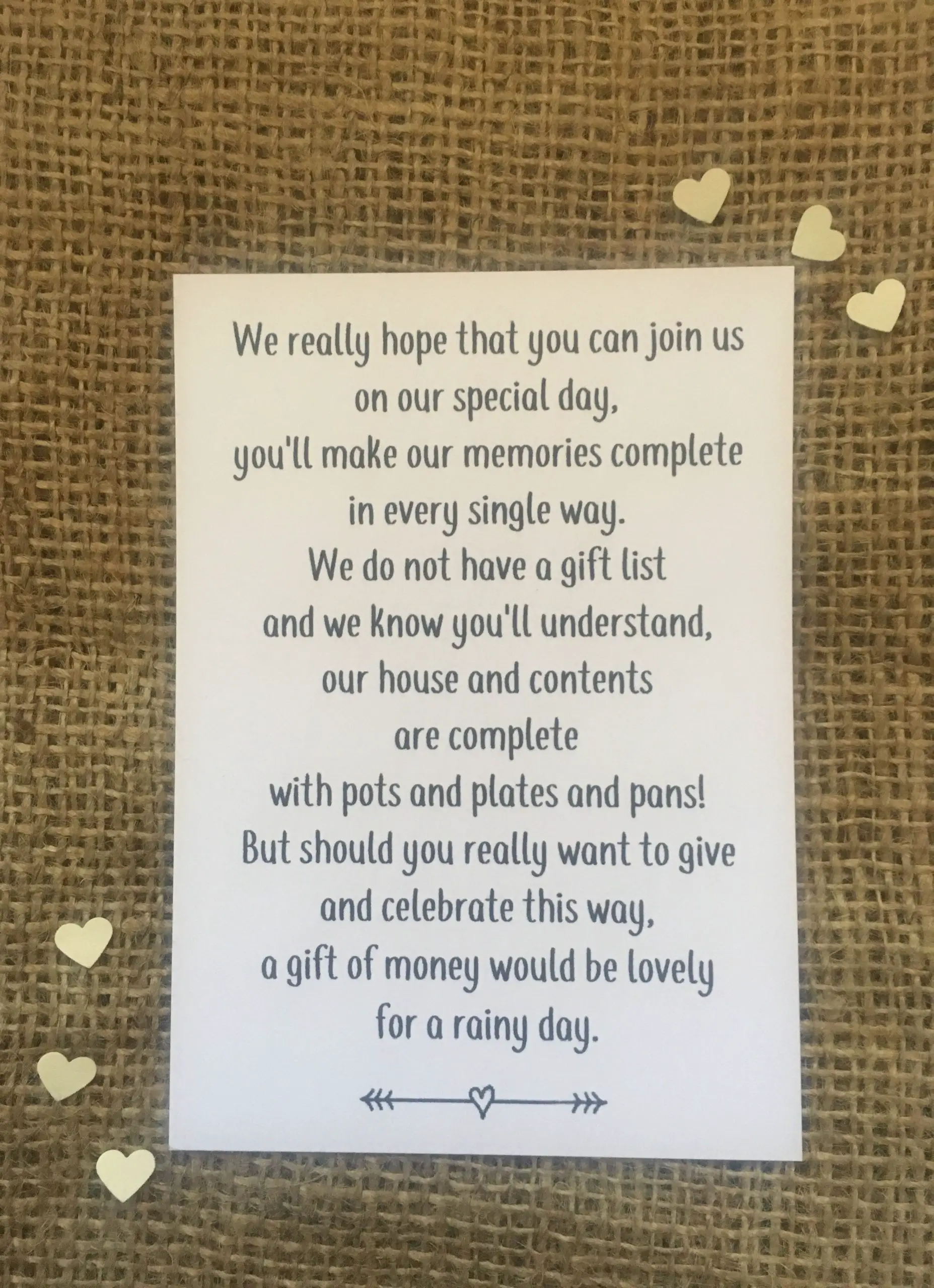 Wedding Money Poem, polite way of asking for money rather than gifts ...