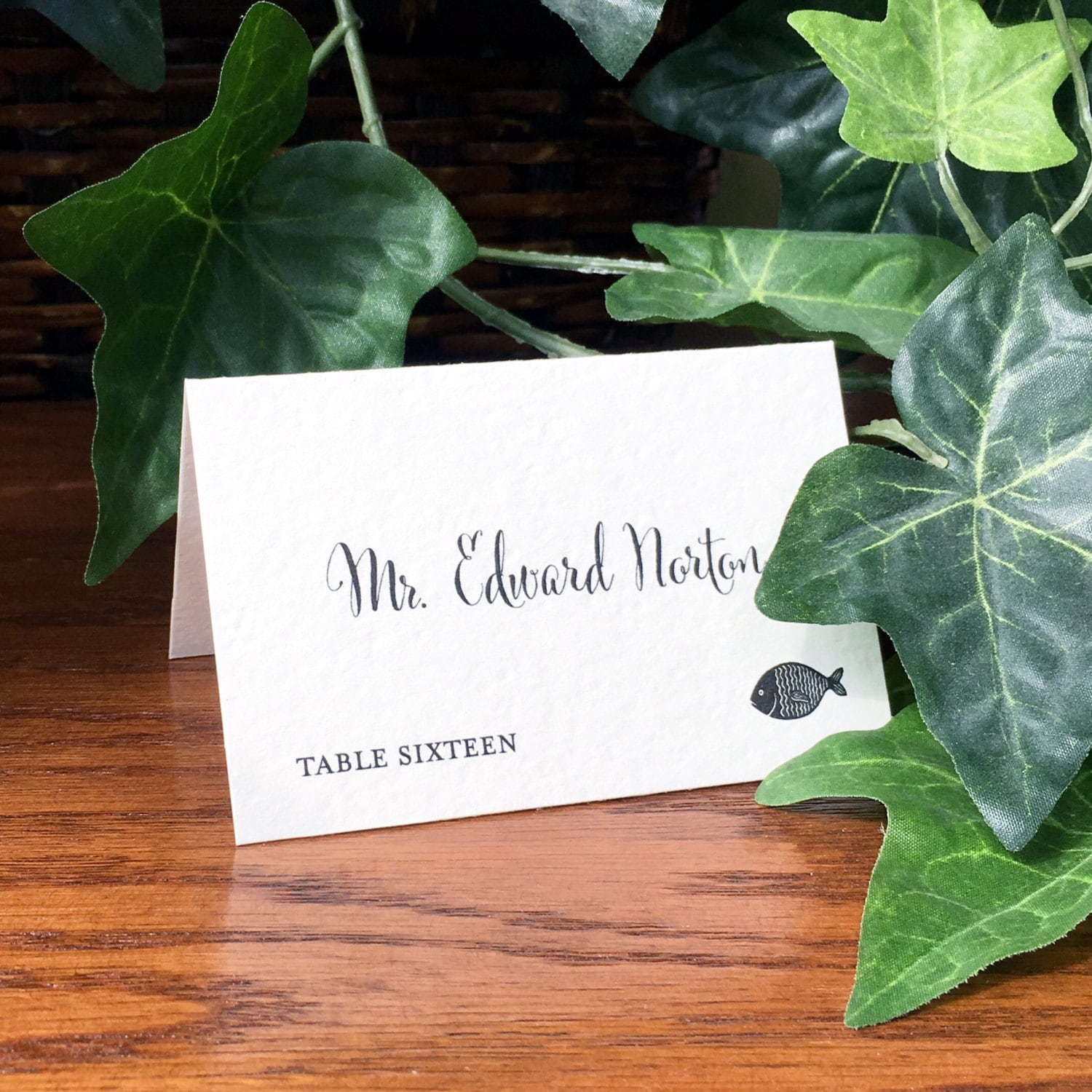 Wedding Place Cards with meal choice Escort Cards Weddings