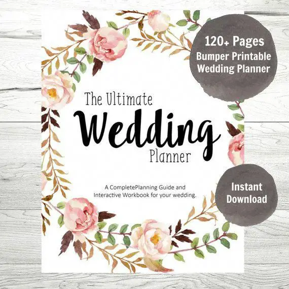 Wedding Planner Printable Wedding Binder DIY by WillowLanePaperie ...