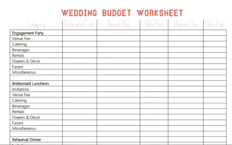 Wedding Planning Binder &  Guest List Organizer
