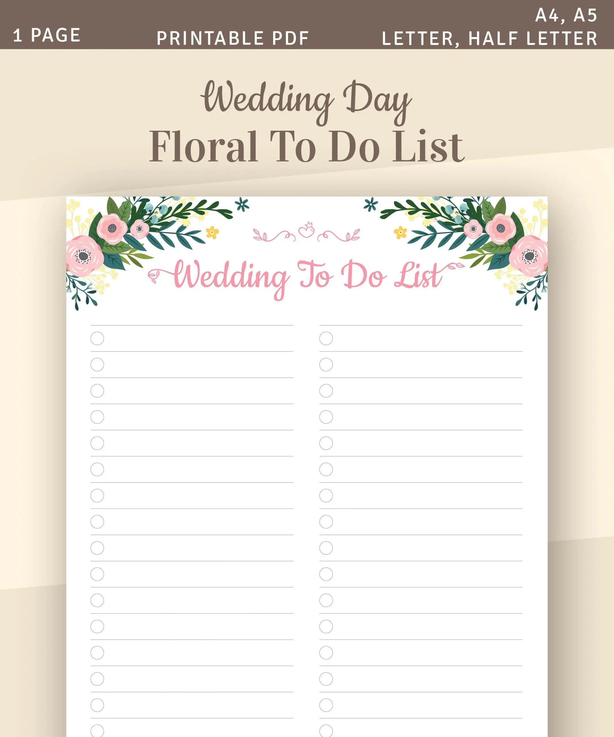Wedding To Do List Template Wedding Checklist Wedding