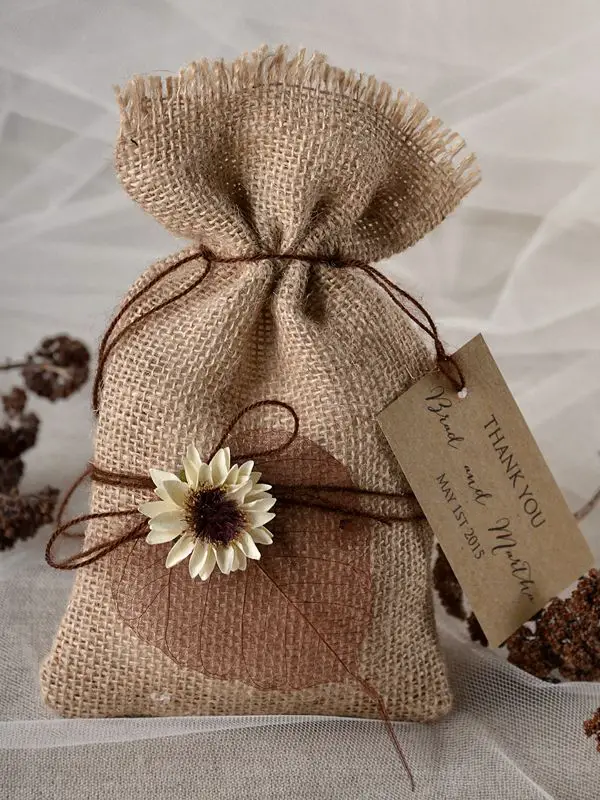What To Put In Burlap Wedding Favor Bags