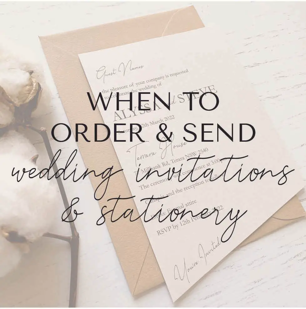 When to order and send your wedding invitations ...