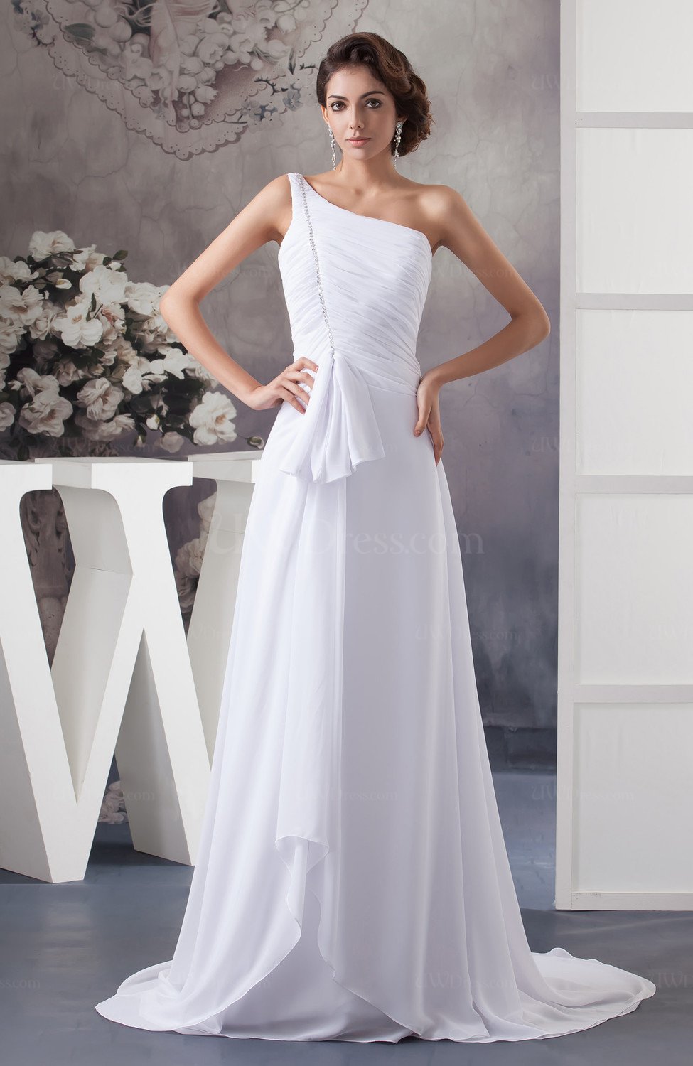 White Inexpensive Bridal Gowns Elegant Unique Classic Country Spring ...