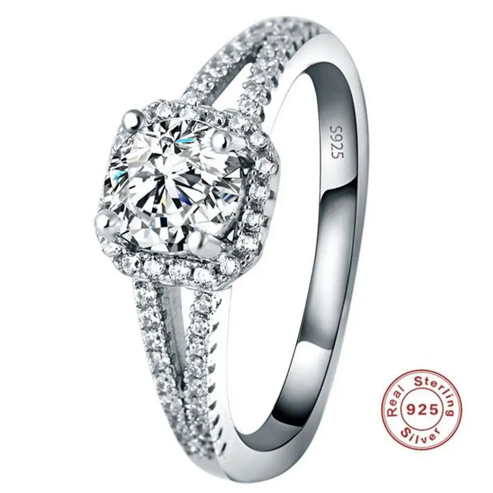YKNRBPH Hot Selling S925 Sterling Silver Diamond Ring Women